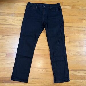 American Eagle Airflex+ Jeans Mens 38x32 Black Straight Leg Stretch Denim Pants